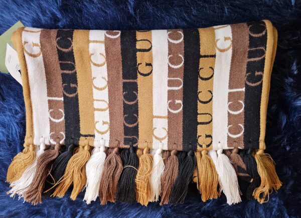 Logo Woods Stripe GG Scarf - Image 4