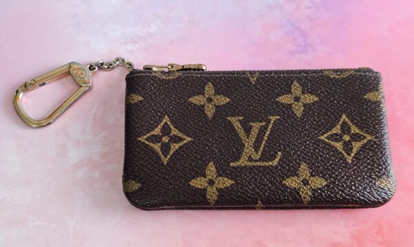 Monogram key pouch