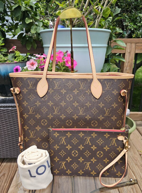 Neverfull MM Cherry Monogram Set