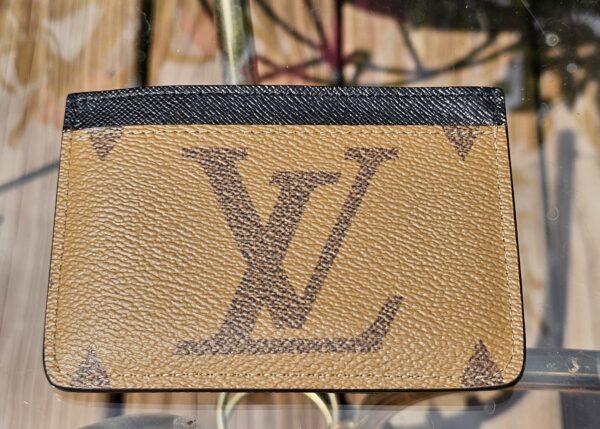 Reverse Monogram Side Up Card Holder