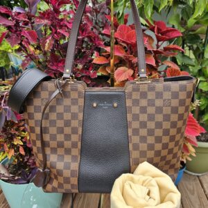 Damier ebene Jersey Tote