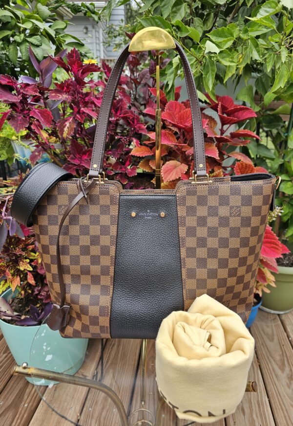 Damier ebene Jersey Tote