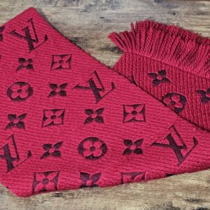 Logomania Wool Scarf Red