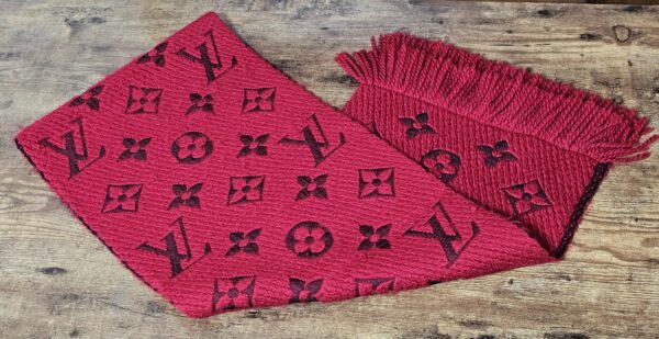 Logomania Wool Scarf Red