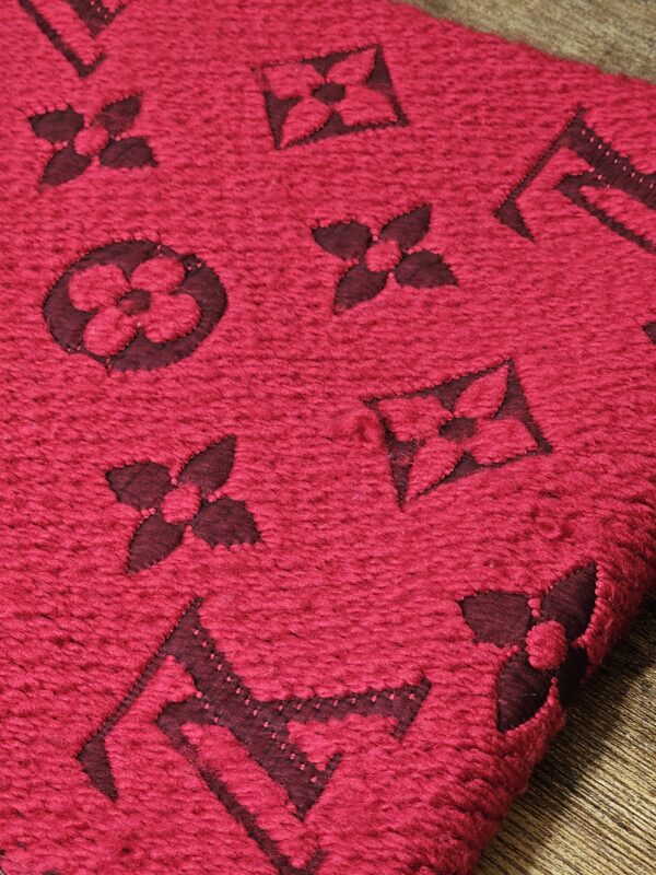 Logomania Wool Scarf Red - Image 6