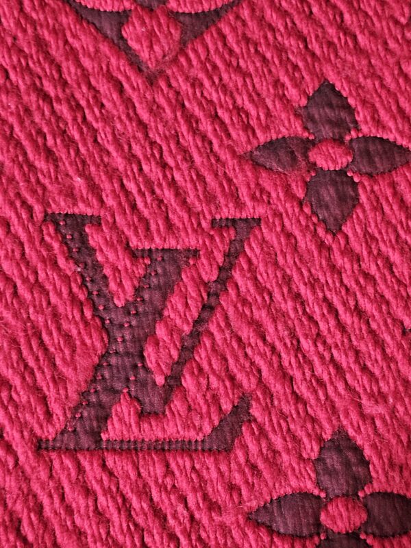 Logomania Wool Scarf Red - Image 7