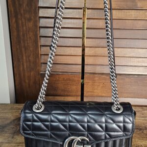 Aria Small Calfskin Black .