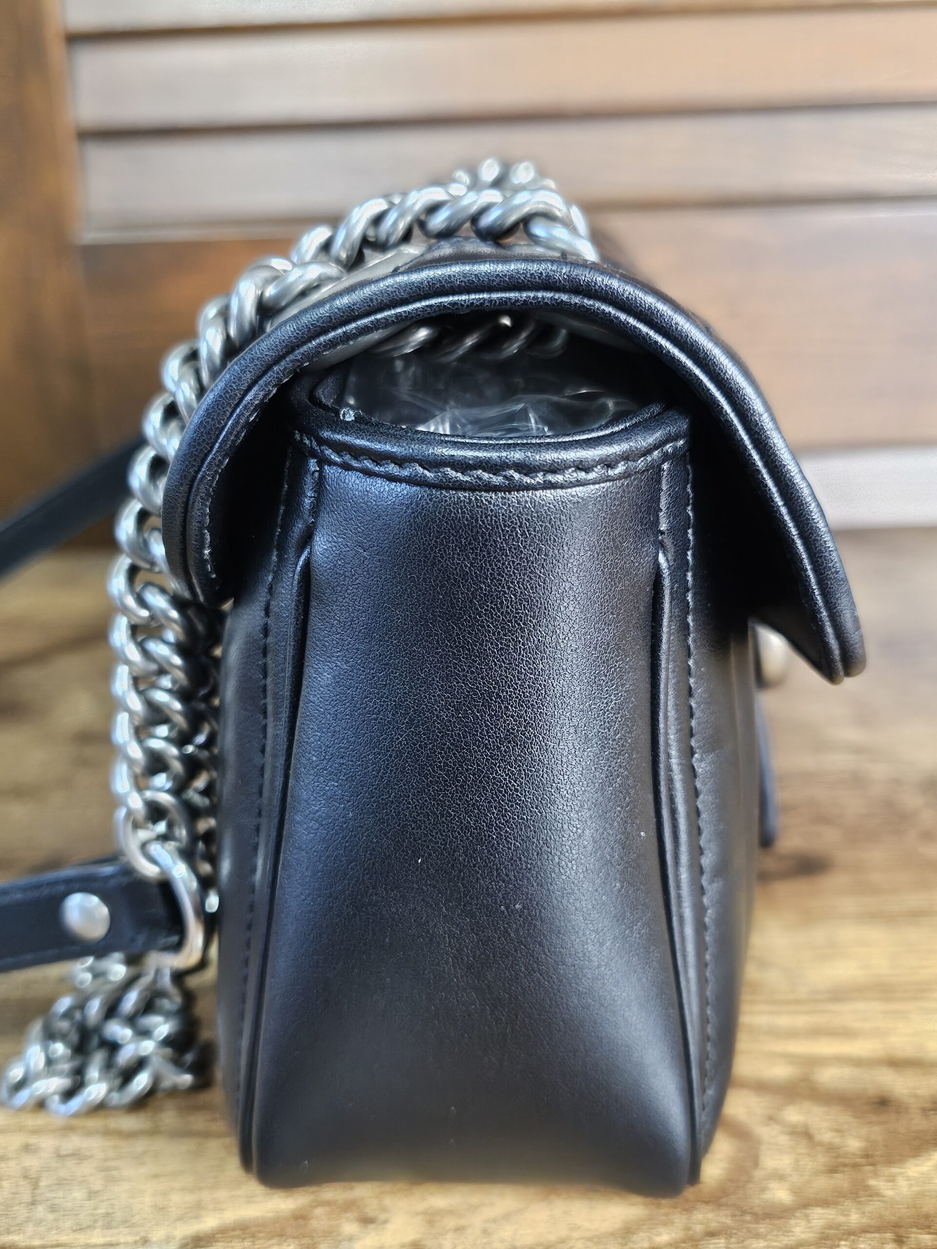 Aria Small Calfskin Black . - Image 4