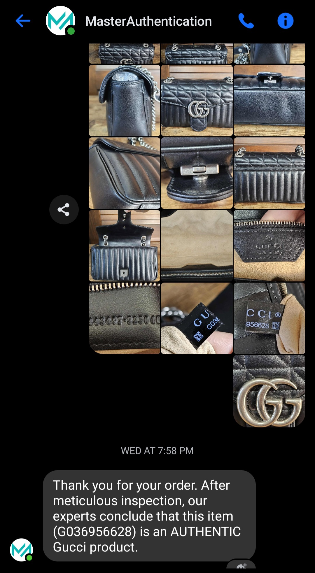 Aria Small Calfskin Black . - Image 27