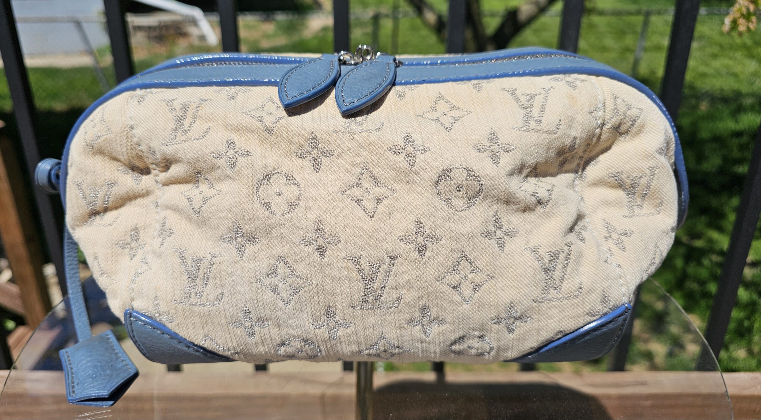 Demim Pochette Round Bag - Image 3