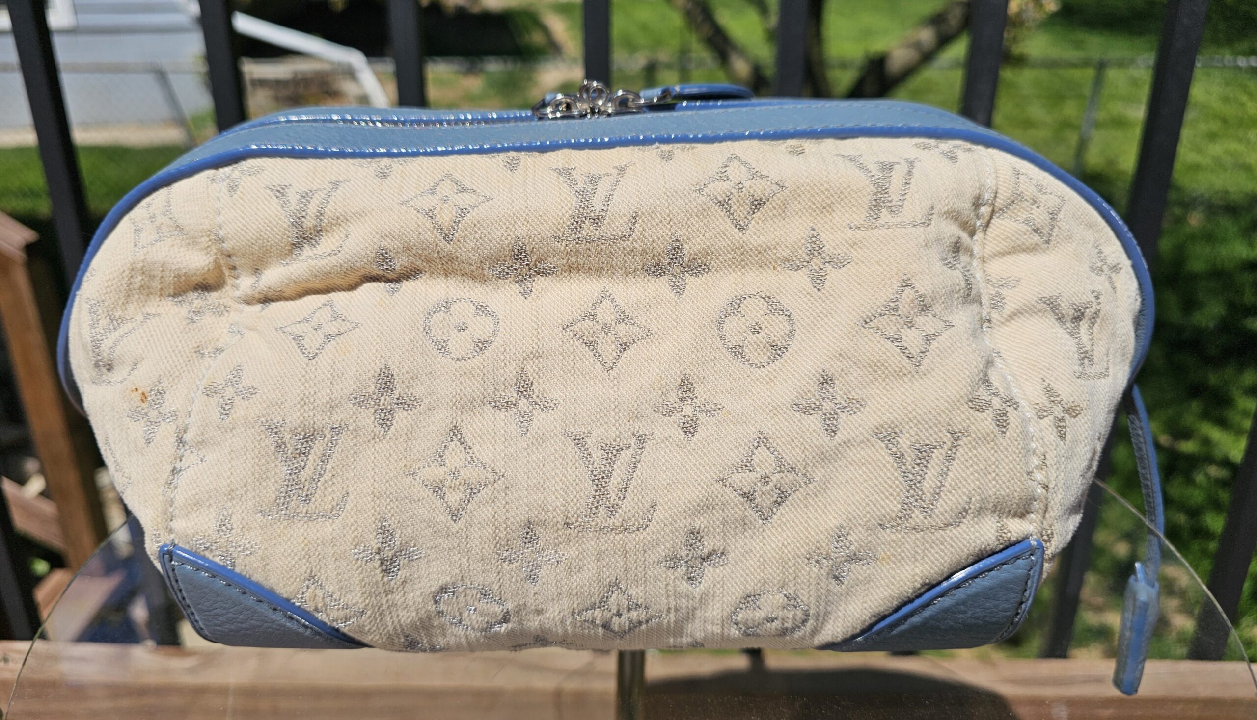 Demim Pochette Round Bag - Image 4