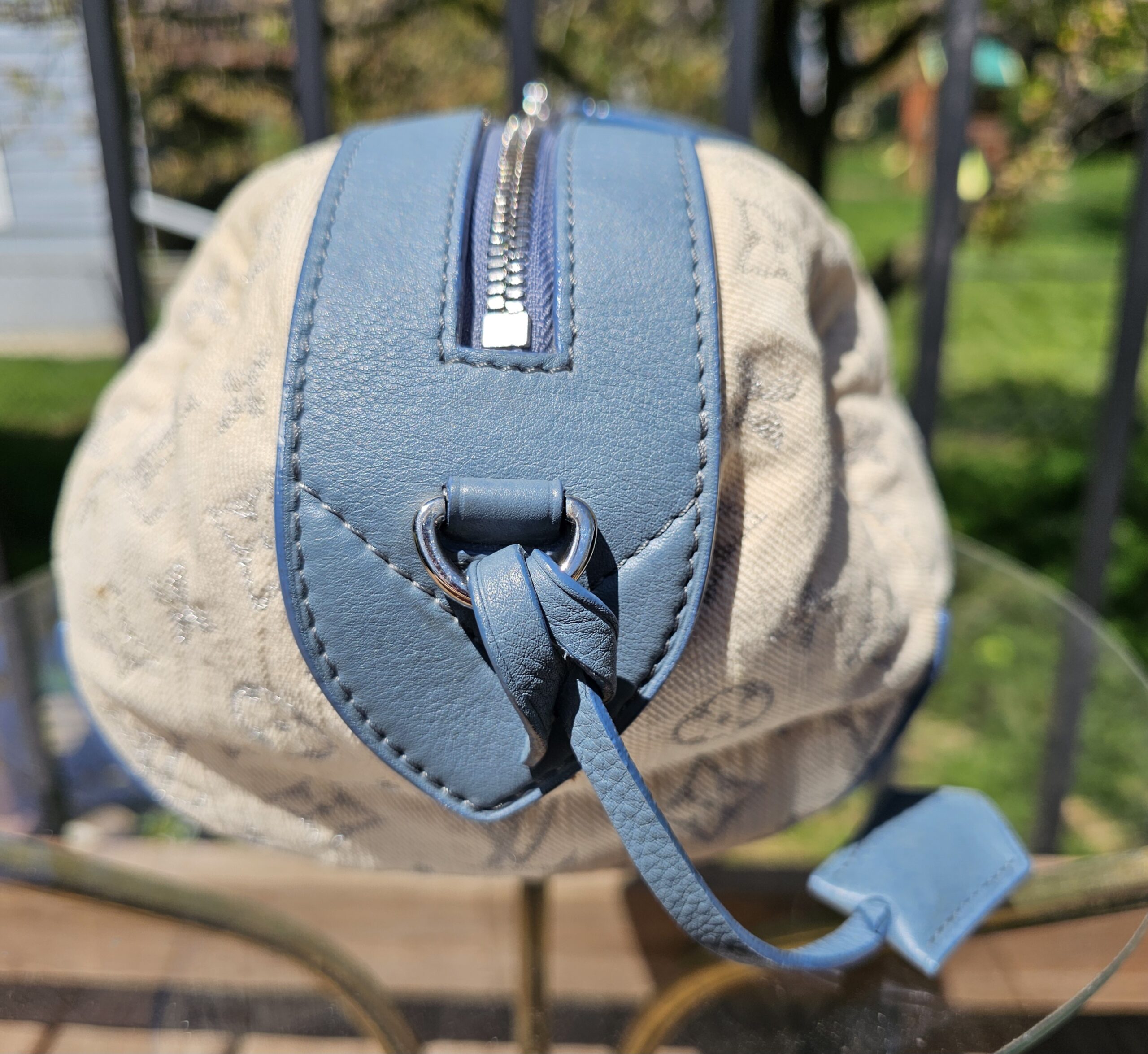 Demim Pochette Round Bag - Image 5