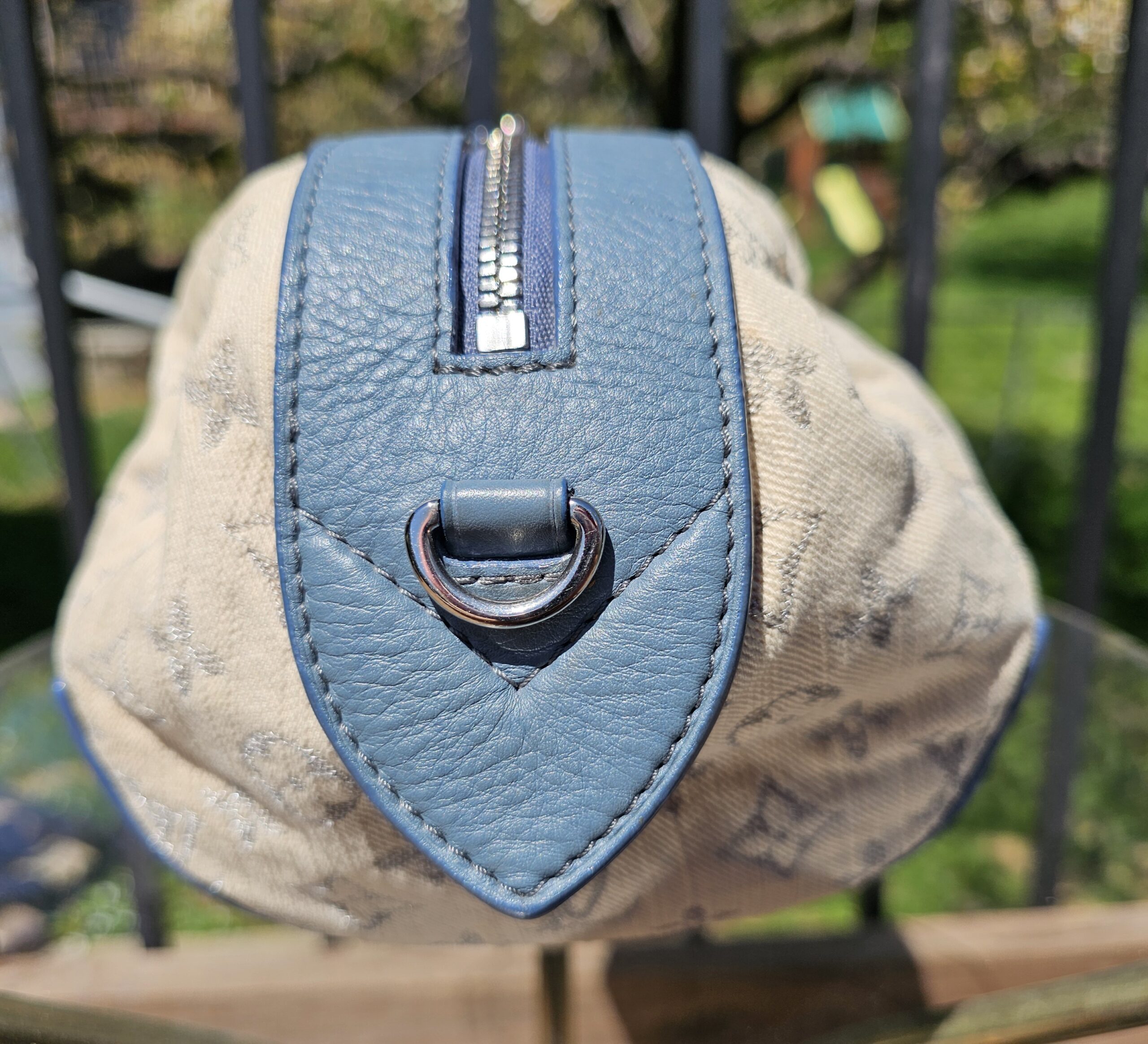 Demim Pochette Round Bag - Image 6