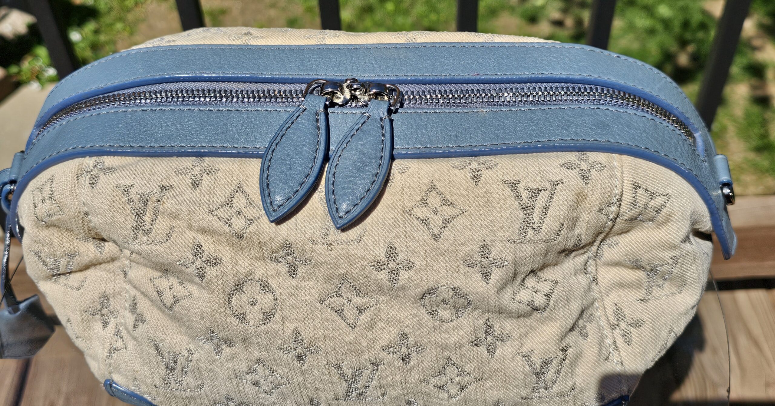 Demim Pochette Round Bag - Image 7