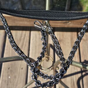Silver black Chain strap
