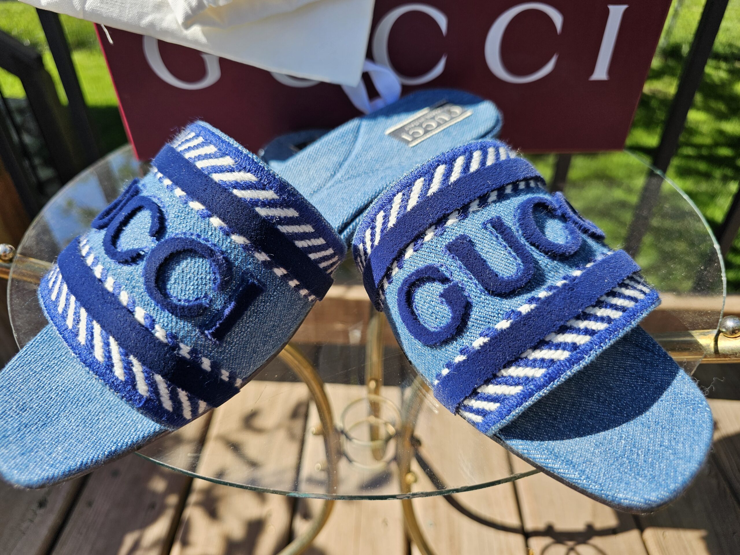 GG denim slides - Image 3