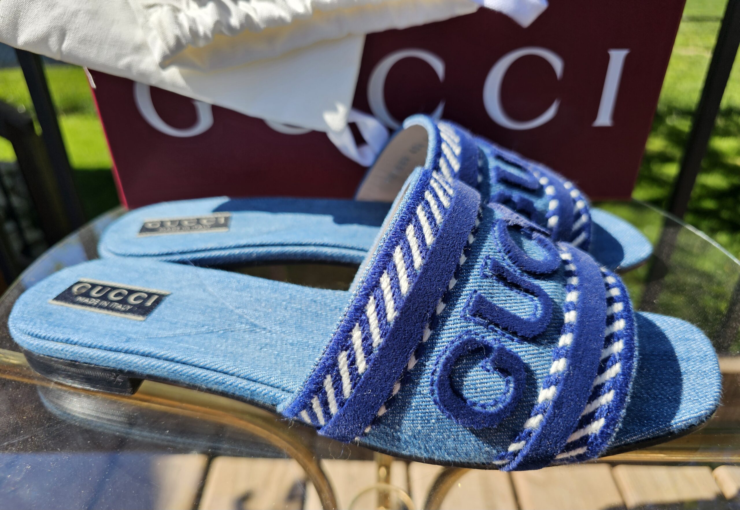 GG denim slides - Image 4