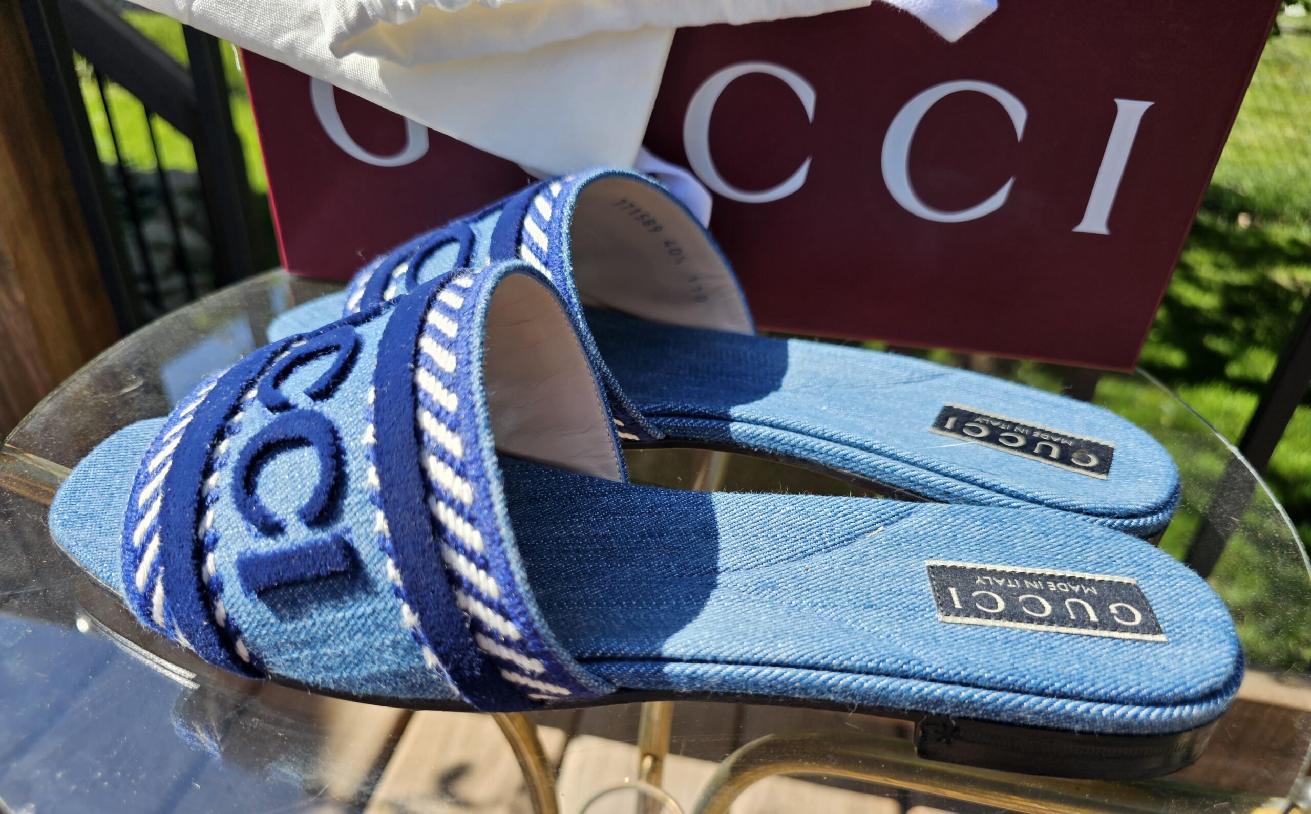 GG denim slides - Image 5
