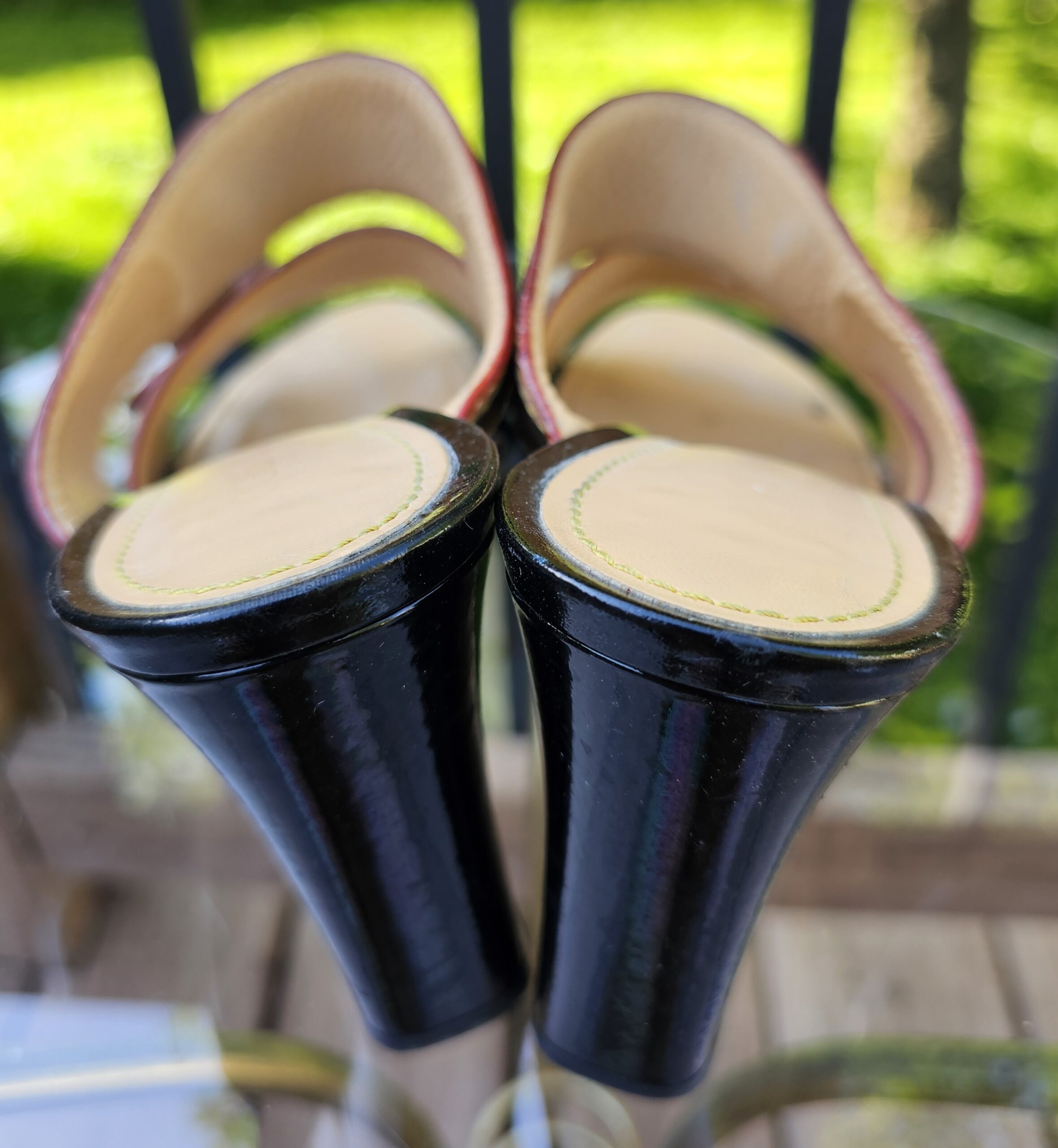 Black Multicolor Slide Sandals - Image 4