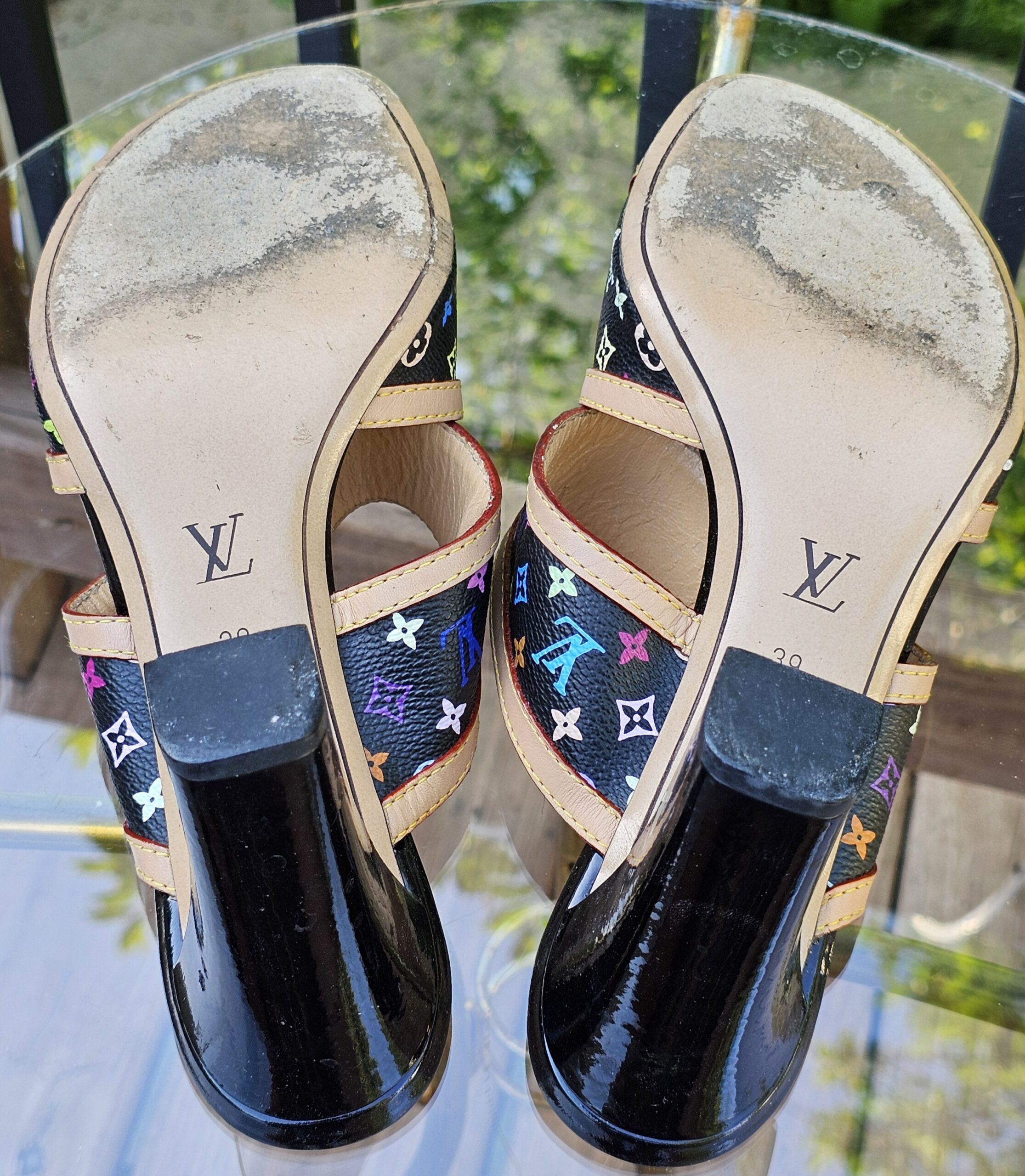 Black Multicolor Slide Sandals - Image 12