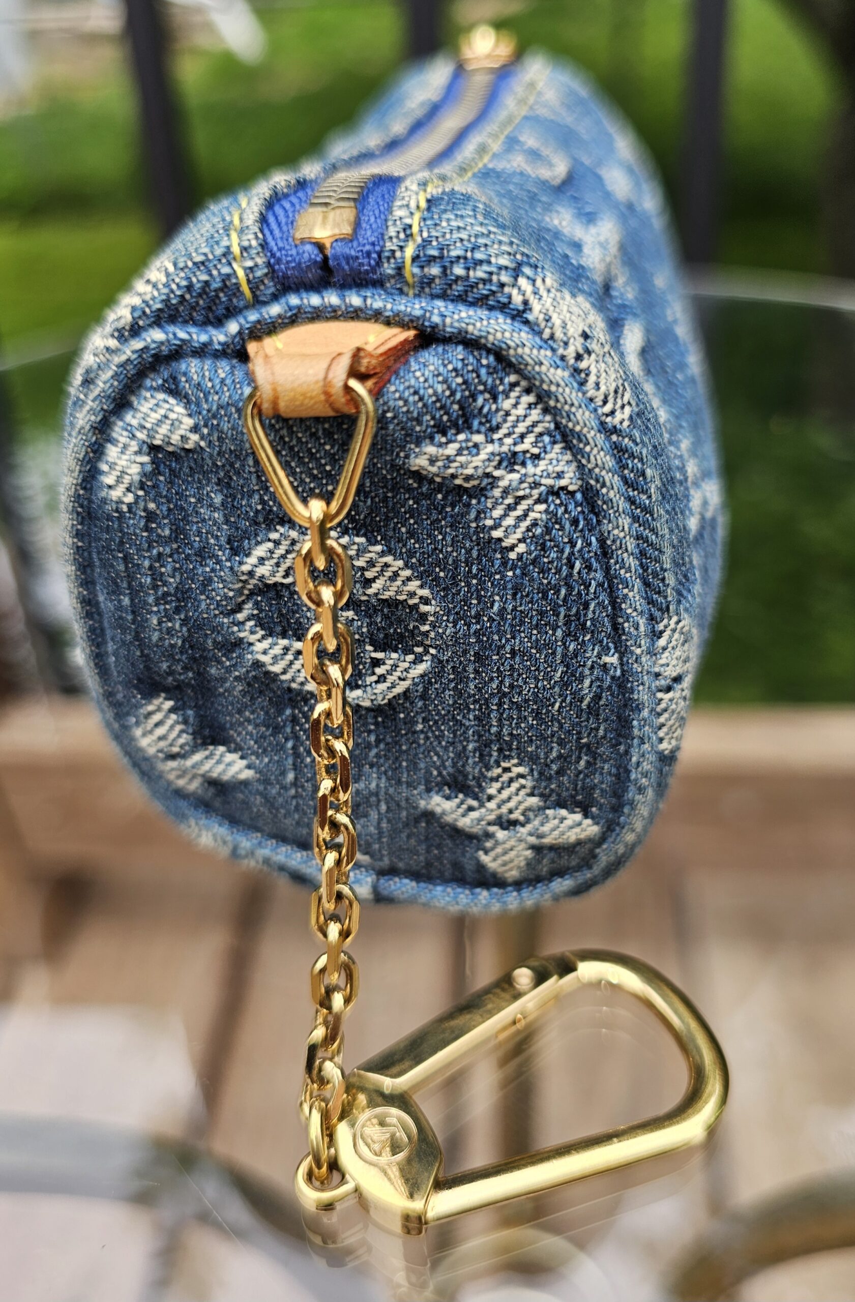 Denim Mini Speedy Pochette Cles - Image 6