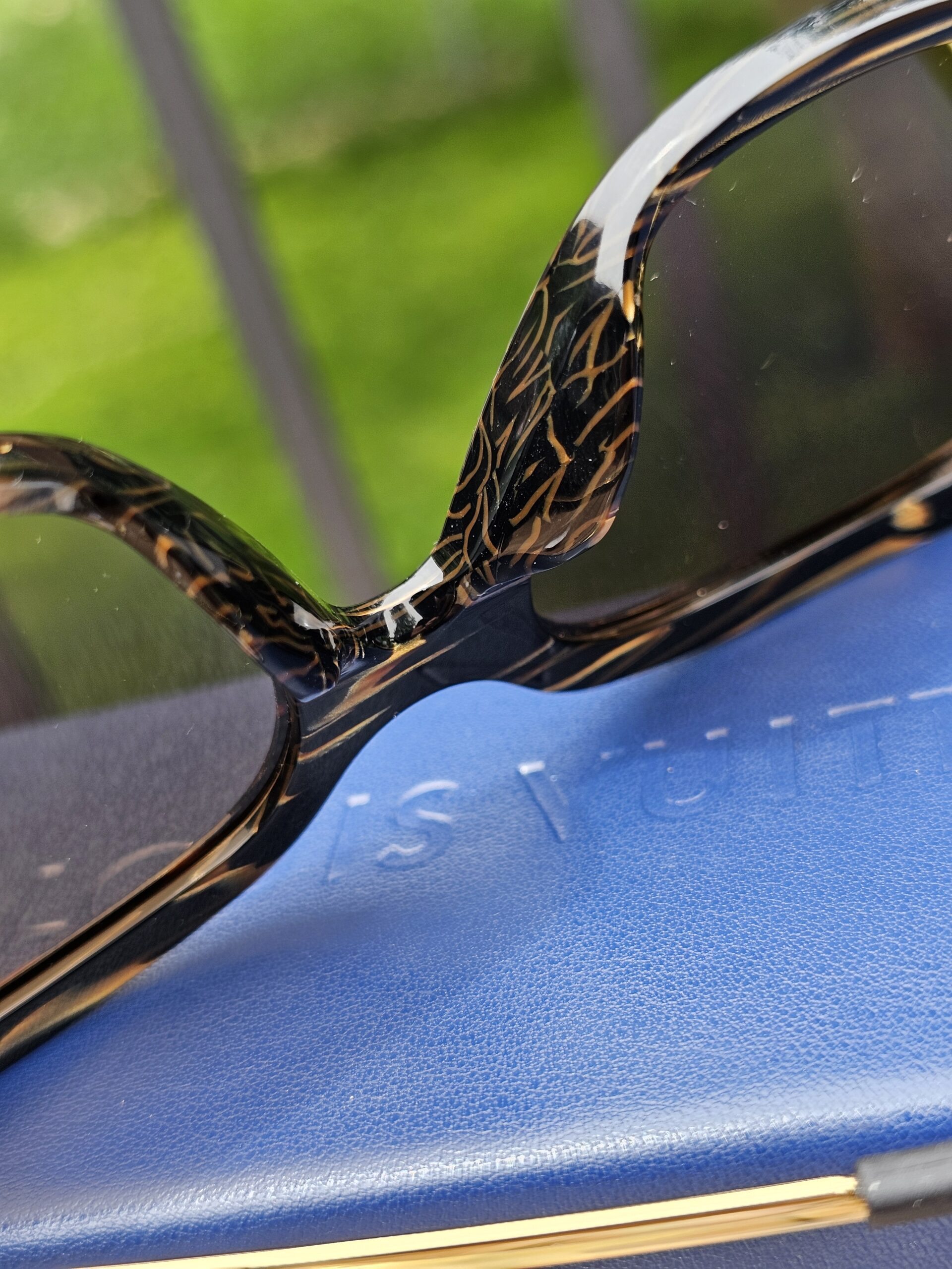 Tortoise Shell Acetate Studded Sunglasses - Image 7