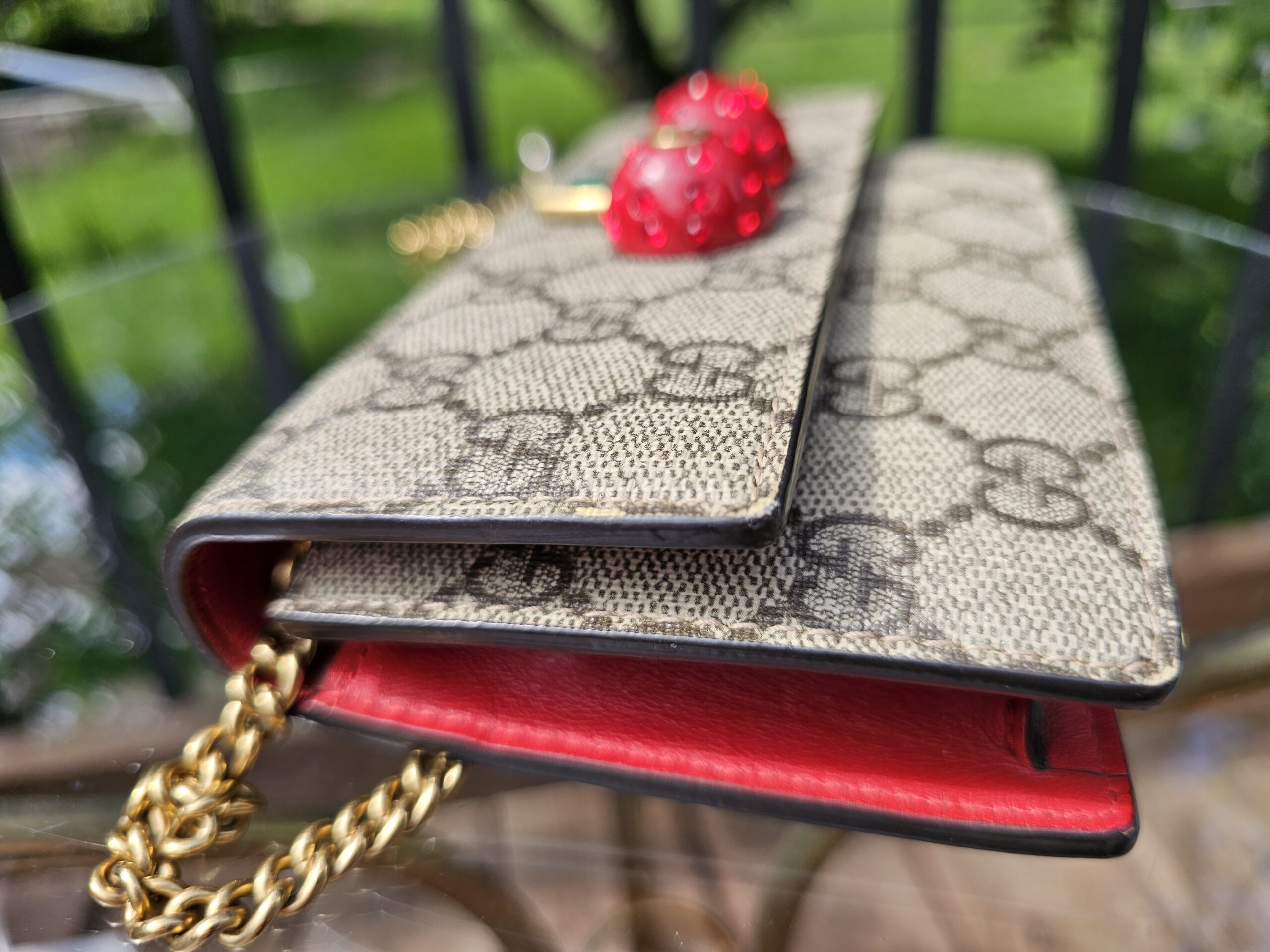 GG Supreme Mini Cherry Chain Bag - Image 4