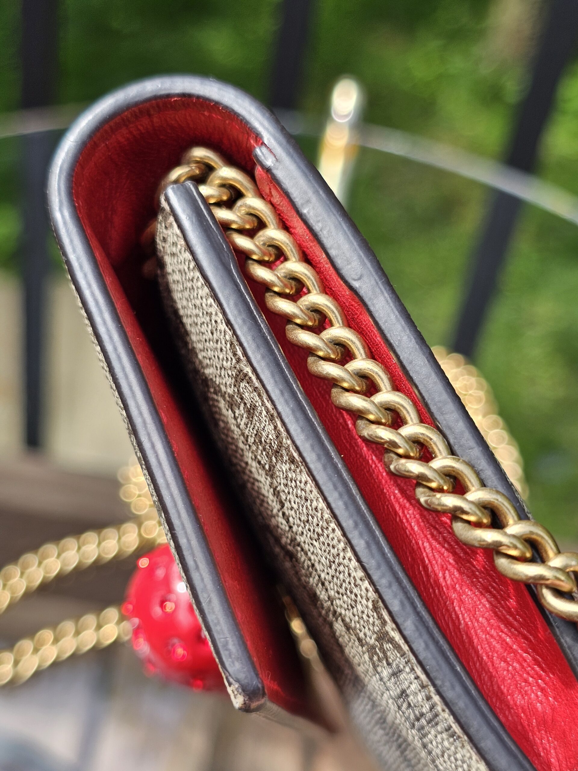 GG Supreme Mini Cherry Chain Bag - Image 8