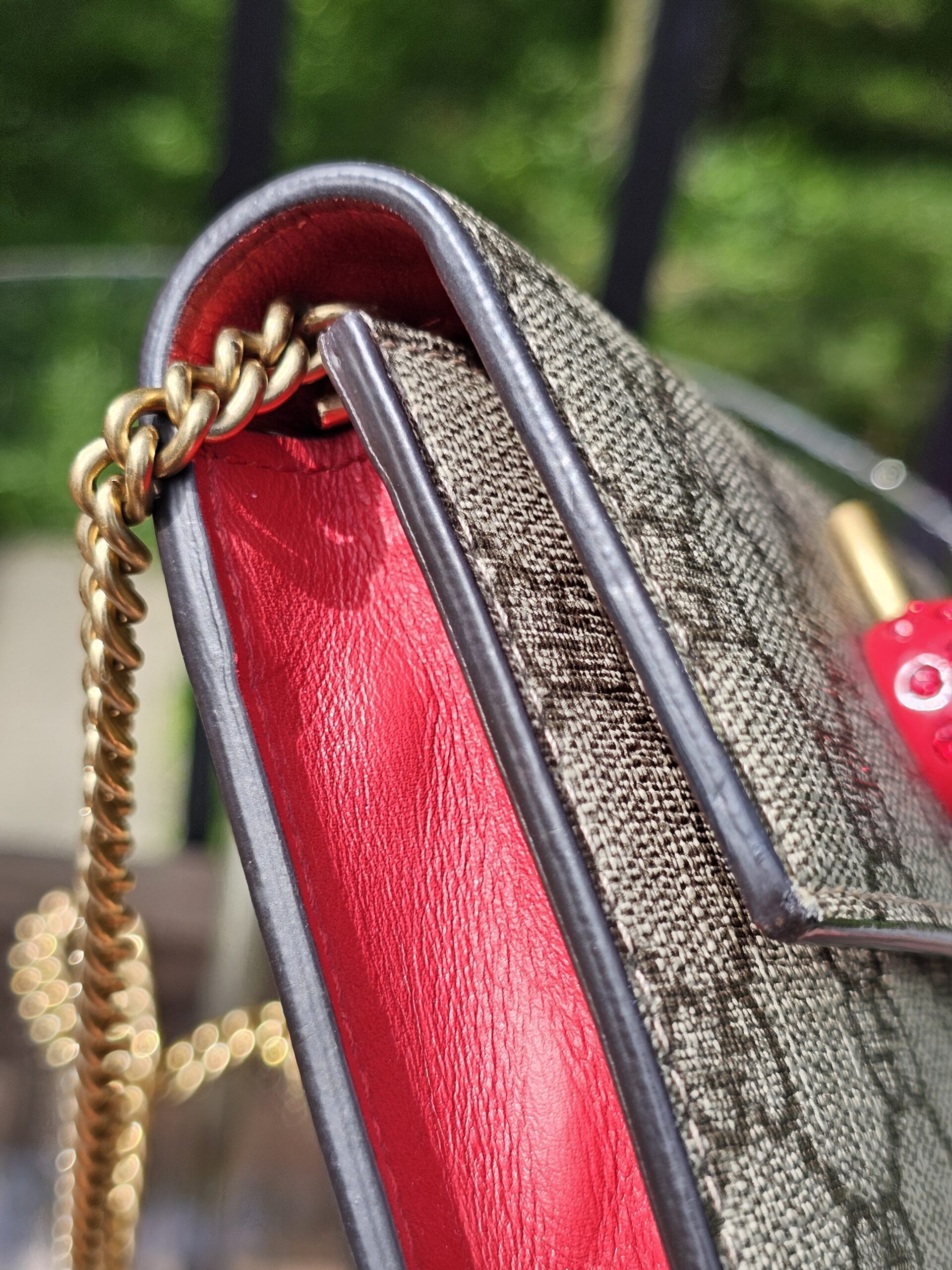 GG Supreme Mini Cherry Chain Bag - Image 9