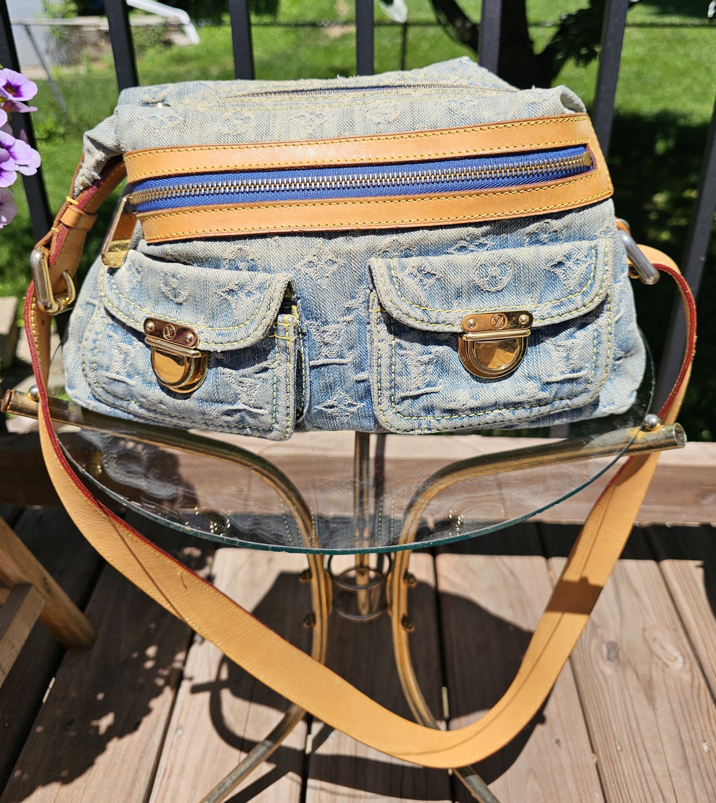 Denim Baggy PM w/Long Stap - Image 3