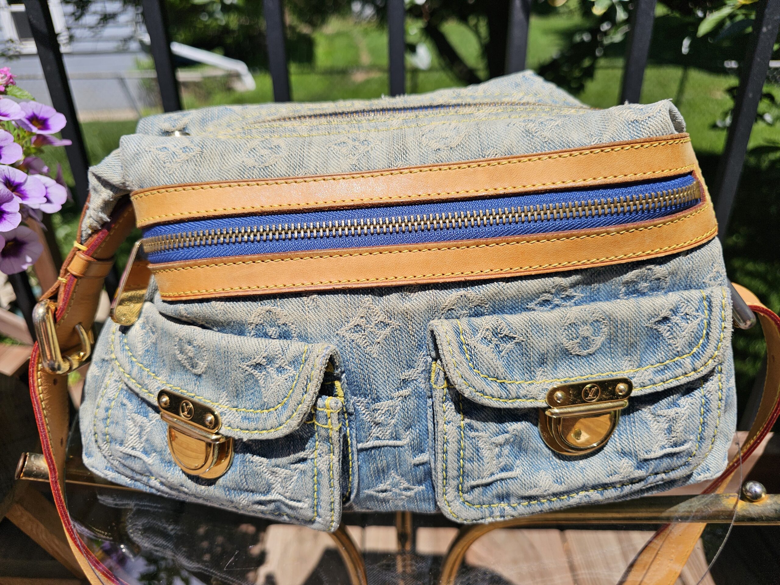 Denim Baggy PM w/Long Stap - Image 4