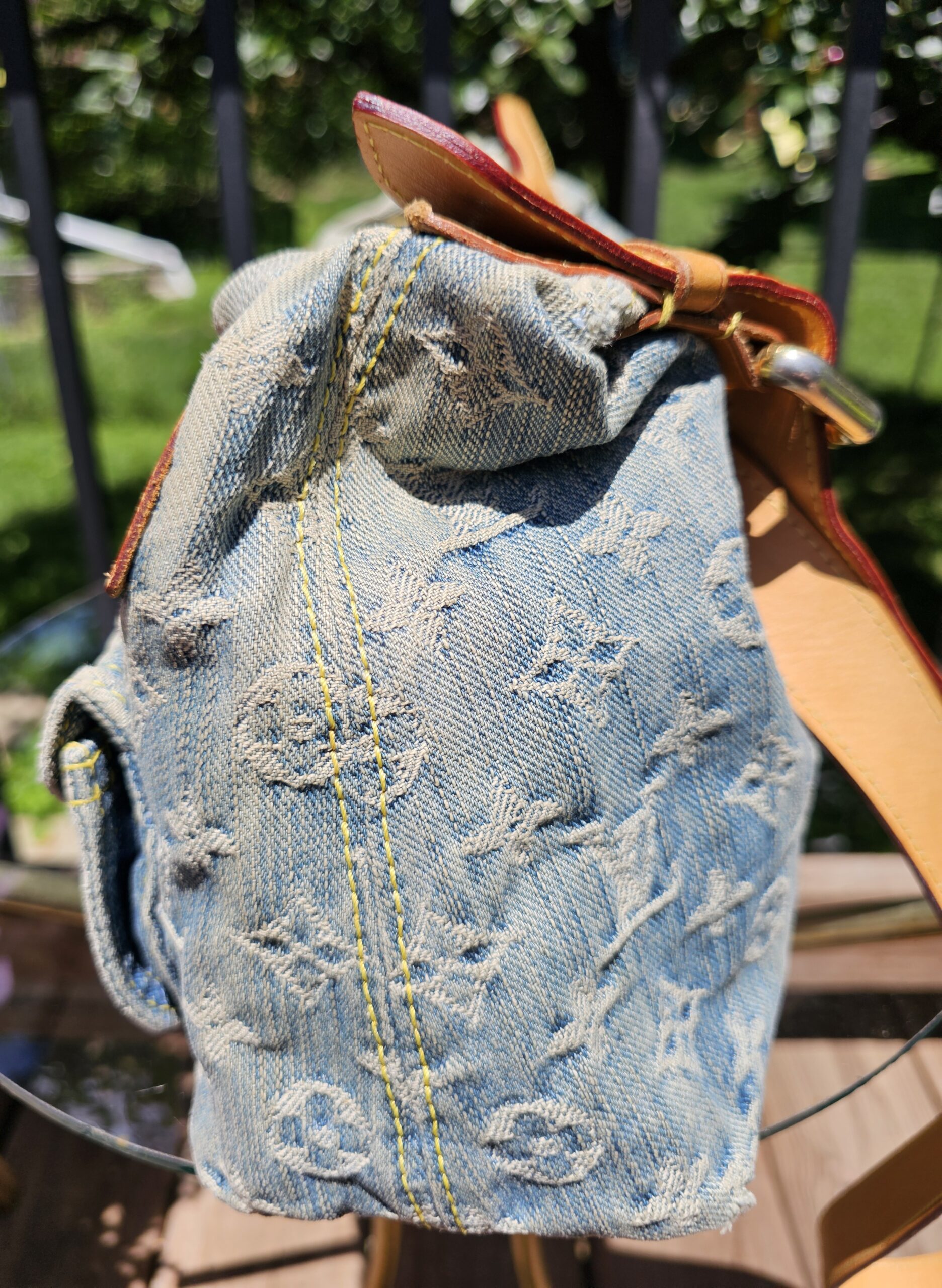 Denim Baggy PM w/Long Stap - Image 8