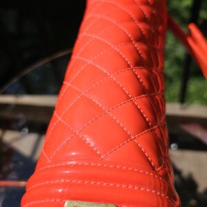 Orange Fluo Quilted Patent Leather Medium Boy - Image 7