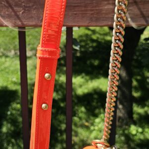 Orange Fluo Quilted Patent Leather Medium Boy - Image 15