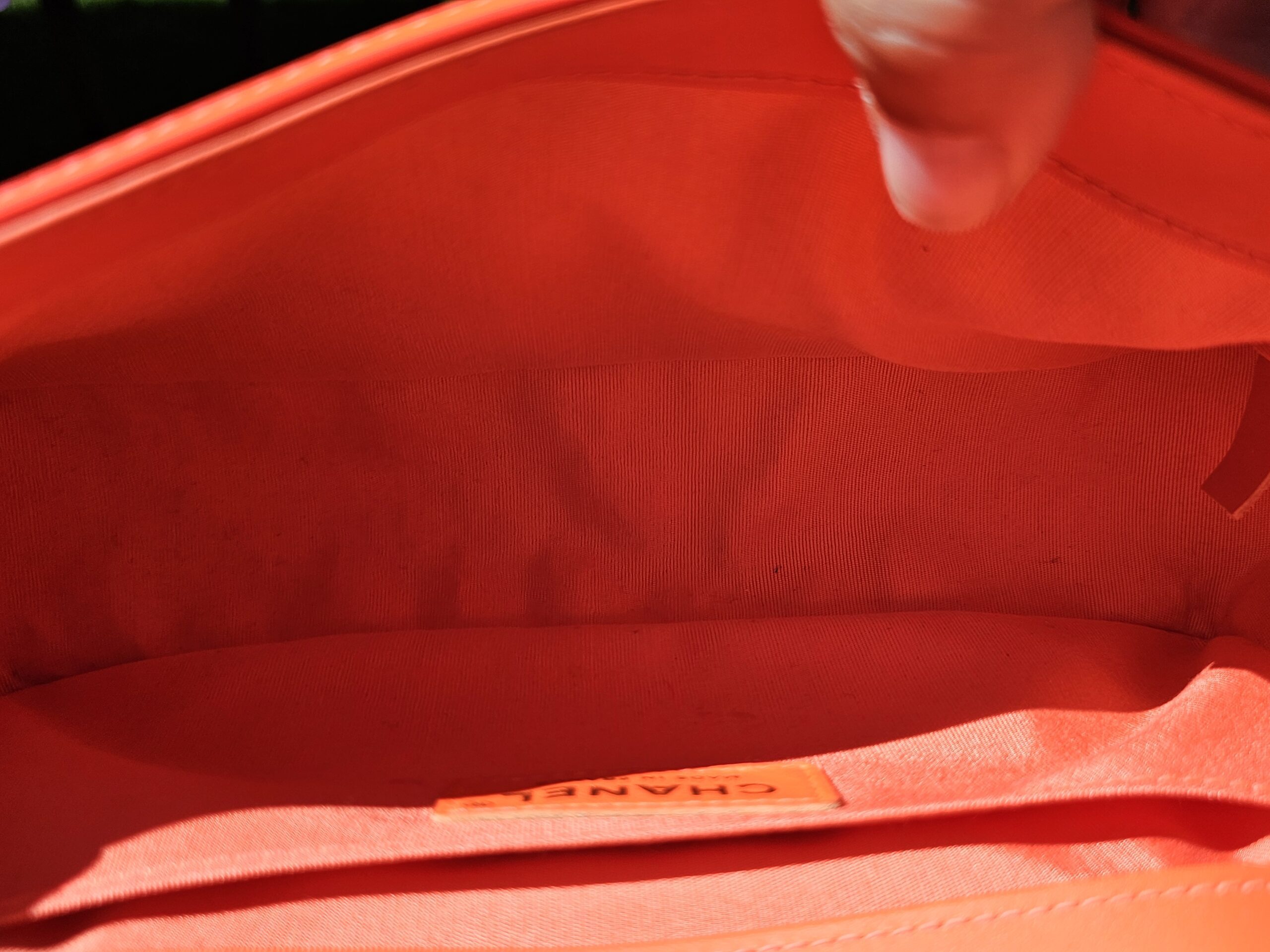 Orange Fluo Quilted Patent Leather Medium Boy - Image 21