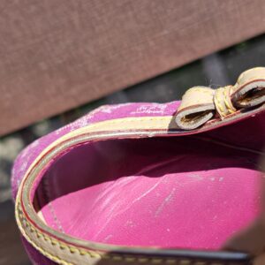 Denim Espadrille Wedges Fuschia - Image 10