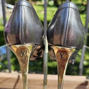 Leather Metallic Pumps - Image 4