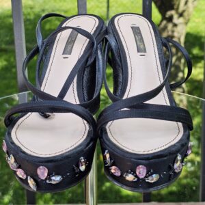 Alternative view of Crystal Embellished Platform Espadrille Sandals