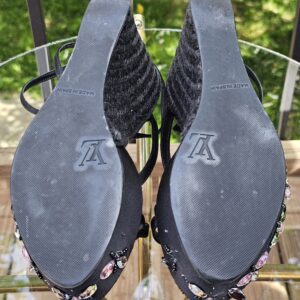 Crystal Embellished Platform Espadrille Sandals - Image 13
