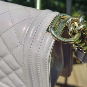Chanel Boy Bag Medium Purple Patent - Image 5