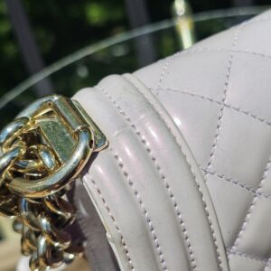 Chanel Boy Bag Medium Purple Patent - Image 6