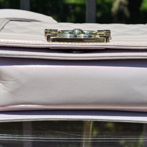 Chanel Boy Bag Medium Purple Patent - Image 7