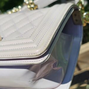 Chanel Boy Bag Medium Purple Patent - Image 8