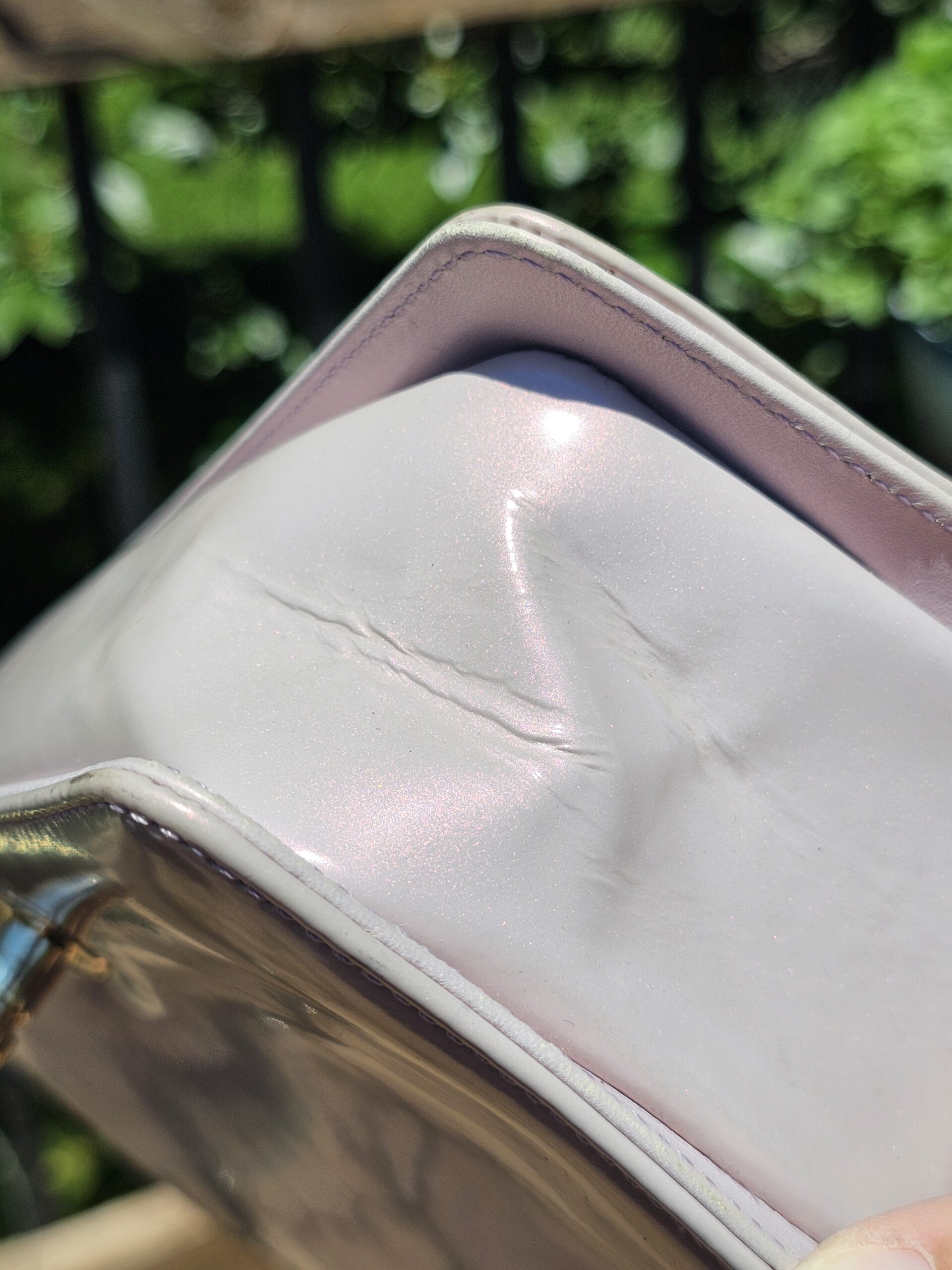 Chanel Boy Bag Medium Purple Patent - Image 18