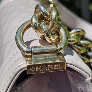 Chanel Boy Bag Medium Purple Patent - Image 21