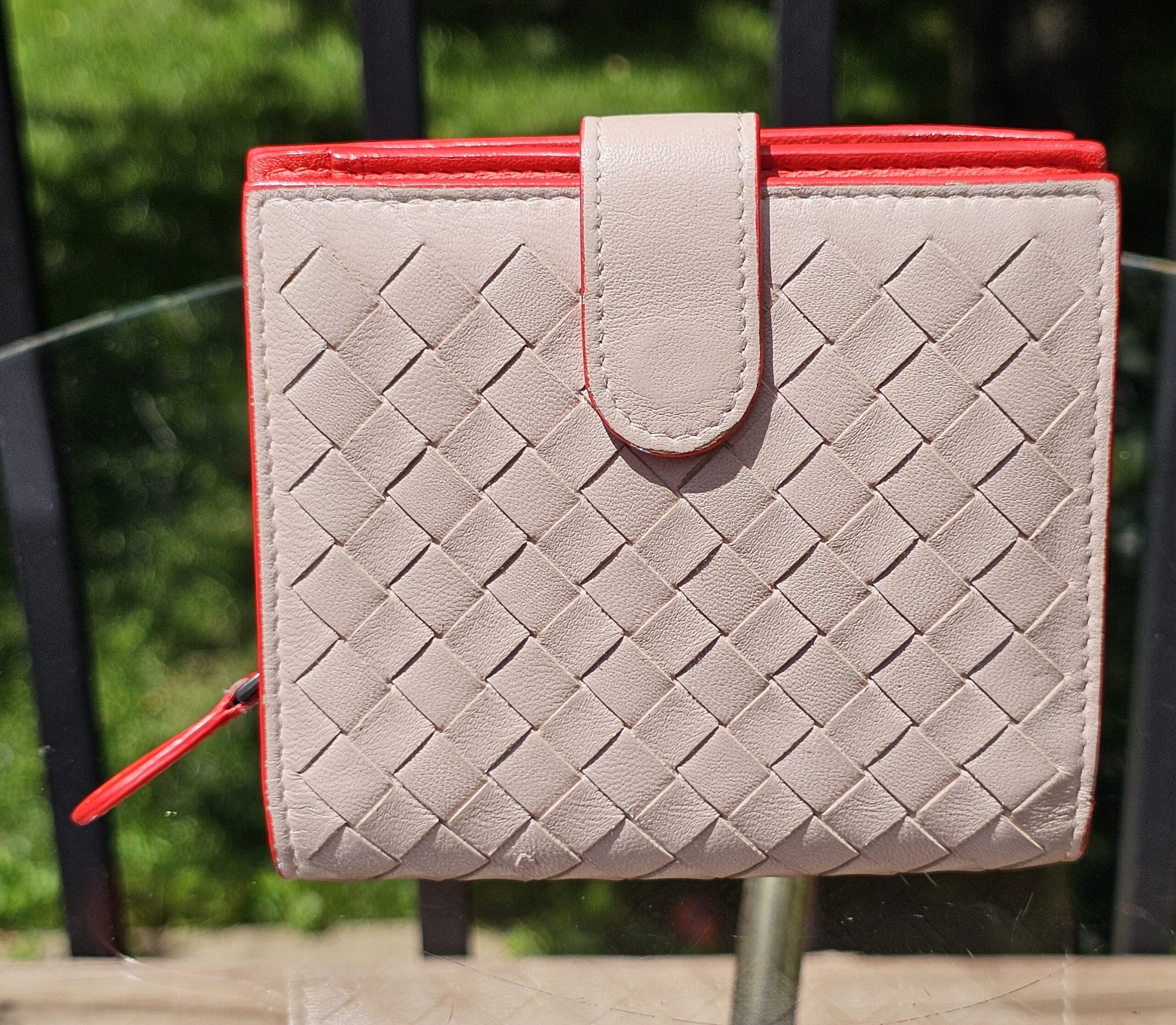 Intrecciato Weave Lambskin Wallet