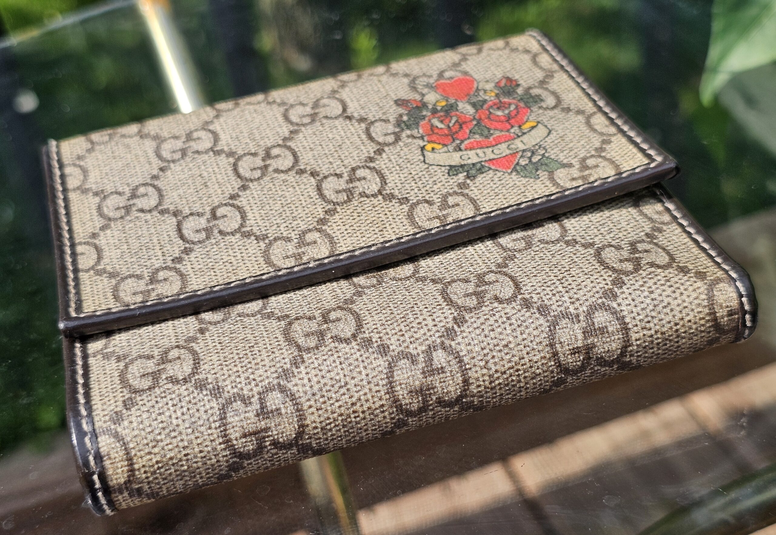 Gg tattoo heart tri fold wallet - Image 5