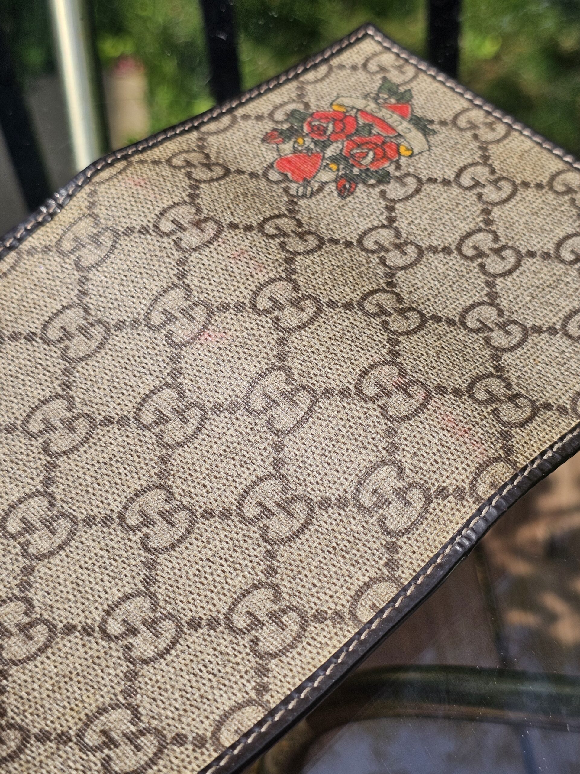 Gg tattoo heart tri fold wallet - Image 6