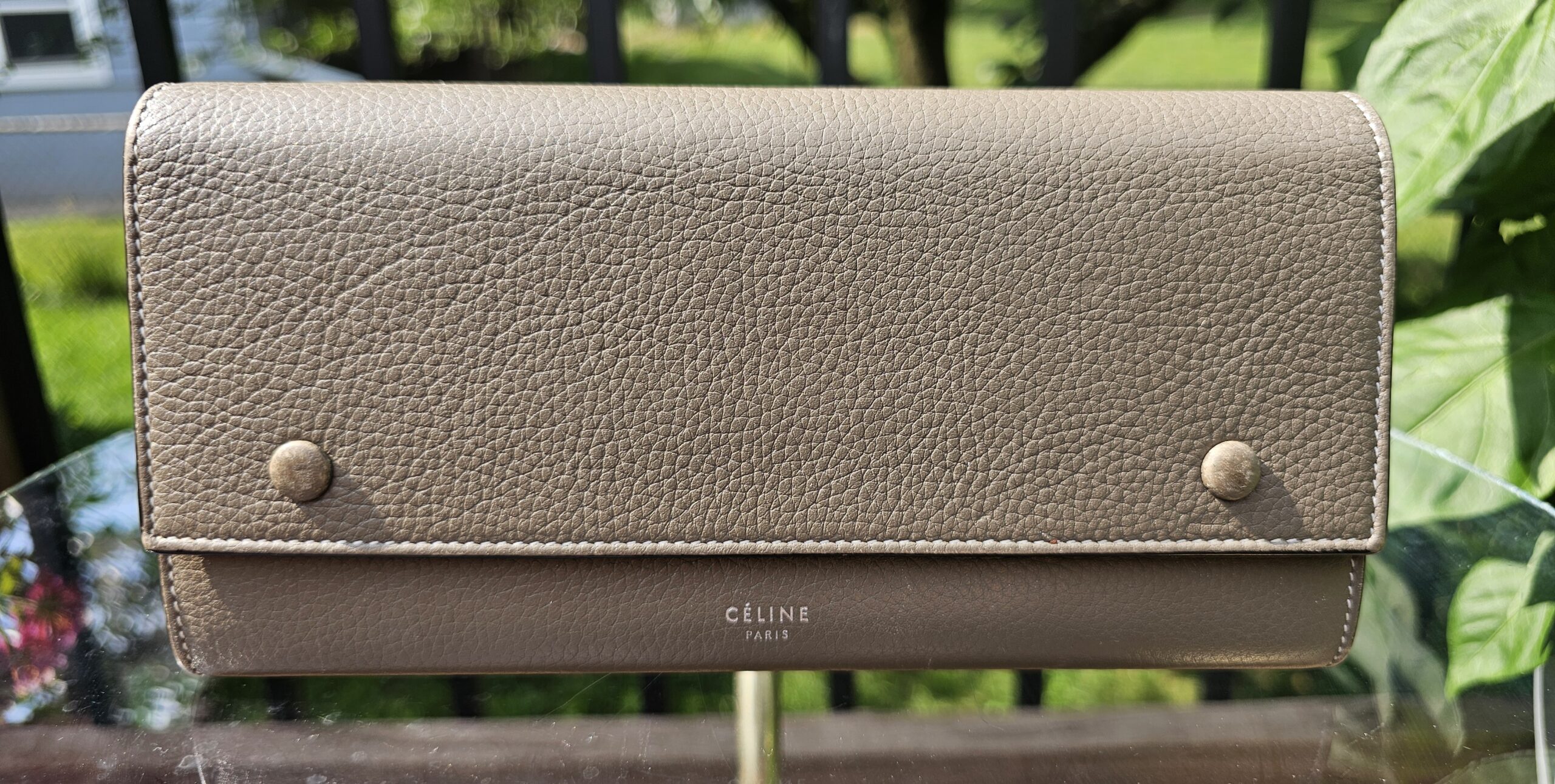 Drummed Leather Large Wallet