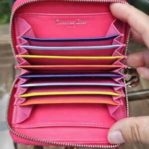 Lady D I O R lambskin Card Wallet - Image 12